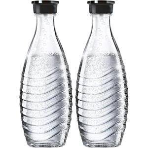 sodastream Caraffa di vetro con tappo per gasatori Penguin e Crystal, 615 ml (Confezione da 2)