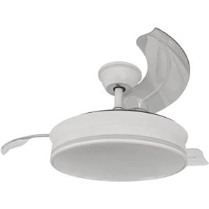 ARDES AIRGLOW EVO AR5PL92 Ventilatore da soffitto Ø92 cm con motore DC 59 W, pale retrattili e luce LED 2200 lm regolabile 3000-6000 K per uso domestico