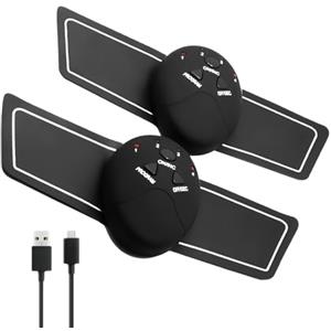 Generico Elettrostimolatore Pettorali Smart - EMS Ricaricabile USB Body Shaper | 6 modalità Massaggio Rilassamento Muscolare Braccia Spalle Collo Schiena Gambe Materiale PU Allenamento Core Casa