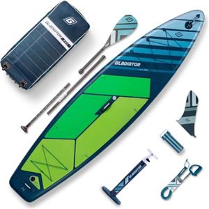 GLADIATOR INFLATABLE PRO Tavola SUP gonfiabile High-End 329-384 cm | 26 PSI | Inflatable Stand Up Paddle Board fino a 190-270 kg | MSL Fusion, Double Layer Woven | Ultra stabile, Race e Touring
