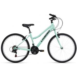 Tecnobike Shop Bicicletta Donna Denver MTB Lisbona 26 18 Velocità, Mountain Bike con Telaio in Acciaio, Freni V-Brake, Cerchi in Alluminio, Copertoni Tassellati