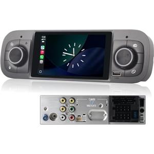 LXKLSZ Autoradio Linux per Fiat Panda 2013-2025 con CarPlay Wireless e Android Auto, avvio in 2 secondi, comandi fisici tramite manopola, audio di livello OEM, Porta ISO Plug & Play Stile OEM