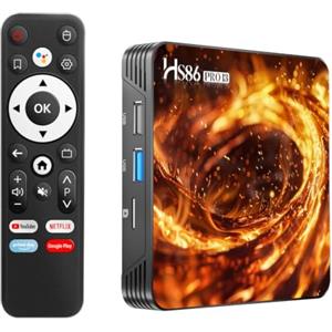 Dulmssxy TV Box Android 14.0,Support 2.4/5.0GHz WiFi 10/100M Ethernet BT5.4 8K H.265