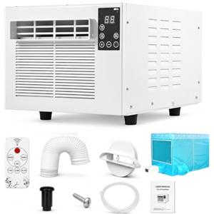 JIANGYUXINLI Condizionatore Portatile per Tenda Campeggio, Climatizzatore 280W 1881 BTU Mini AC con Compressore, Basso Consumo, Silenzioso 45dB, Deumidificatore, per Camper, Caravan, Piccoli Spazi, Van