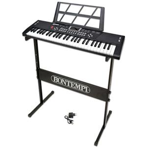 Bontempi - HarmonyLegs - Tastiera Digitale a 54 Tasti, 74,9x23,9x8,9 cm | con Gambe Poggiatastiera e Tasti Luminosi Perfetti per il Divertimento