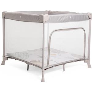 Chicco Open Box Quadrato per Bebè e Bambini dalla Nascita fino a 15 kg, Pieghevole e Compatto, con Tappeto Gioco, Finestre in Rete, 4 Maniglie e Borsa da Viaggio, Grigio