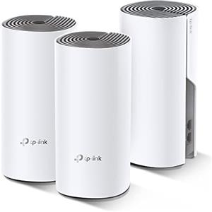 TP-Link Deco E4 Wifi Mesh, Dual Band AC1200, 2 Porte Ethernet 100Mbps, Modalità router e access point, Parental Control, 3 Pezzi con Copertura Fino a 370㎡