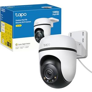 Tapo C500 Telecamera Wi-Fi Esterno FHD, 360° Visuale, Telecamera IP di Sorveglianza, IP65, Visione Notturna a Colori, Rilevamenti Smart AI, Audio Bidirezionale, Allarme sonoro personalizzato