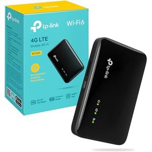 TP-Link M7005 Saponetta WiFi 6 AX300Mbps, Router WiFi con SIM, Router 4G LTE Cat4, Modem con SIM, Fino a 150 Mbps, Batteria 2400mAh, Fino a 12 Ore di Utilizzo