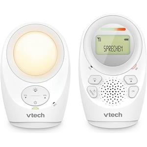 VTech Baby Monitor Audio Digitale DM1211 - Con Tecnologia DECT, Funzione di Interfono, Display del Volume LCD, Sensore di Temperatura, Luce Notturna e Altro - Unità Genitore e Unità Neonato