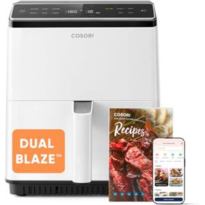 COSORI Friggitrice ad Aria, Air Fryer 6,4 Litri,Rivestimento Ceramico No PFAS, Forno Elettrico, Doppia Resistenza, Connessione Wifi, 11 Funzioni Preimpostate, Libro&APP Ricette, 1700W, P585S Bianco