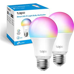 Tapo L530E Lampadina WiFi Intelligente LED Multicolore, E27, Lampadina Compatibile con Alexa e Google Home, 806 lumen, 8.3W, Senza hub richiesto, Controllo Remoto tramite APP, 2 pezzi