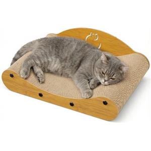 Gimars Tiragraffi per Gatti XXL 78 cm, Tappetino Graffi in Design Divano, Letto per Gatti & Protezione Mobili per Gatti Grandi e Case con più Gatti (Naturale, 43cm)