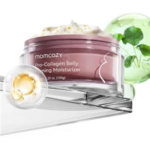 Momcozy Crema Smagliature e Rassodante Pancia 4-in-1,Trattamento con Peptidi Pro-Collagene,Idratante, Rassodante ed Elasticizzante per Gravidanza e Post Parto,150g