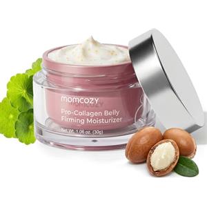 Momcozy Crema Smagliature e Rassodante Pancia 4-in-1,Trattamento con Peptidi Pro-Collagene,Idratante, Rassodante ed Elasticizzante per Gravidanza e Post Parto,30g