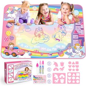 EUCOCO Unicorno Tappeto Gioco Bambini, Giocattoli Bambina 1 2 Regalo Bambina 2 3 Anni Tappeto Magico Bambini Natale Regalo Bambinas 2 3 4 Anni Giochi 2 3 Anni Gioco Educativi