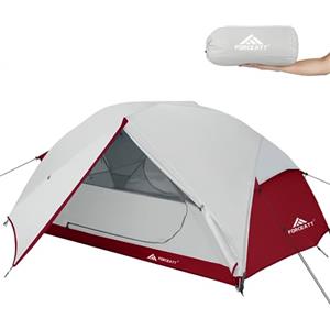 Forceatt TENT-2-PERSON-C-H-JH-191104 (2-Person-Grigio e Rosso Vino)