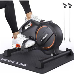 YOSUDA Cyclette da Seduta, Mini Cyclette con 2 Fasce di Resistenza e Tappetino Antiscivolo, Pedaliera per Anziani, Funzionamento Silenzioso, Portatile, Adatto per L'uso Domestico e in Ufficio
