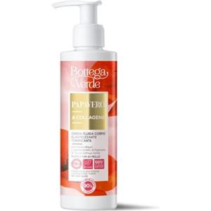 Bottega Verde - Papavero e Collagene, Crema Fluida Corpo, 200 ml, con Phytocollagen ed Estratto di Papavero, Elasticizzante e Tonificante, Texture Setosa, Formula Vegana, per Tutti i Tipi di Pelle