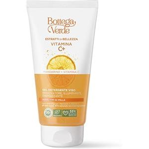 Bottega Verde - Gel Detergente Viso, Estratti di Bellezza, 150 ml, Rinnova e Illumina, con Vitamina C e Mandarino, per Tutti i Tipi di Pelle