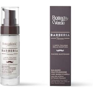 Bottega Verde - Balsamo Multifunzione, Barberia Toscana, 30 ml, per Viso, Barba e Capelli, Azione Idratante e Nutriente, con Olio d'Oliva di Tenuta Massaini