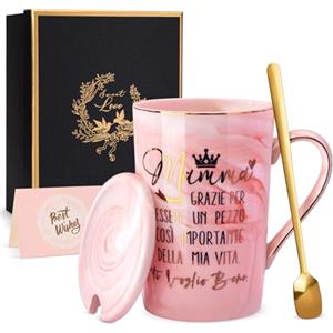 Biching Regalo Mamma, Tazza da Caffè in Ceramica da 400ml con Confezione Elegante