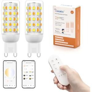 I-SHUNFA Lampadine G9 LED con Telecomando e Controllo APP,con Telecomando