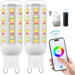 I-SHUNFA Wi-Fi RGBCW Smart G9 Lampadine LED,Compatibile Alexa/Google Home