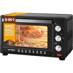 WOLTU Forno per Pizza da 32L, Fornetto Elettrico Piccolo con Girarrosto