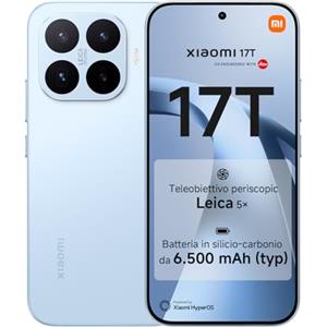 XIAOMI 17T, Smartphone 12+256GB, Blue, Teleobiettivo Leica 5x