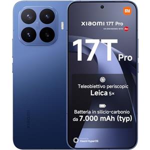 XIAOMI 17T Pro, Smartphone 12+256GB, Deep Blue, Teleobiettivo Leica 5x