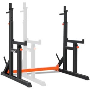 ISE Rack Palestra Multifunzione Supporto Bilanciere per Casa, Squat Rack Porta Bilanciere con Altezza Regolabile per Panca