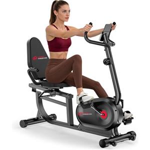 GartistGo Cyclette 5 in 1 con 16 resistenza magnetica e portata 150 kg, ergometro con schienale e display LCD, impugnatura per fitness