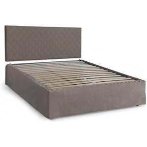 Talamo Italia - Letto piazza e mezza Camilla, Letto contenitore con rivestimento in tessuto, 100% Made in Italy, Apertura laterale, adatto per materasso Cm 120x190, Bianco
