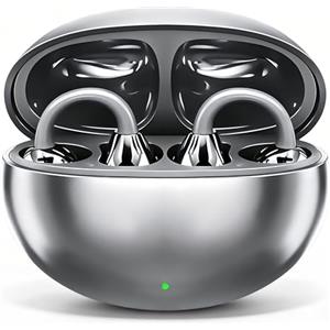 PTHTECHUS Cuffie Conduzione Ossea, Cuffia Aperte Auricolari a Clip Auricolari Bluetooth Sport Clip Aperta Cuffie In-Ear Wireless, Compatibile iOS/Android, 60 ore di Riproduzione, M91 (Nero)
