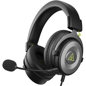 EKSA E900 Gaming Headset, PC Headset con microfono rimovibile con cancellazione del rumore, 3D Surround Sound Gaming Cuffie con cavo da 3,5 mm per Switch, PS4, PS5, Xbox One, argento