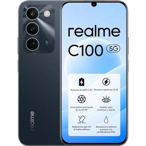 realme C100 5G Smartphone 128GB ROM, Batteria Titan 6600mAh e Ricarica Rapida 45W, Telefono Cellulare con 144Hz Ultra Brillante, Android 16 Cellulari Resistenza agli Urti Militare, Ricarica Inverso