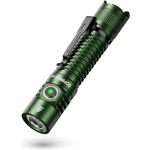 Sofirn SP31 V3.0 Torcia tattica 1200 lumen 5000 K, torcia LED verde ricaricabile con 8 modalità di luce, torcia luminosa EDC IPX8 con batteria ricaricabile per campeggio, attività all'aperto,
