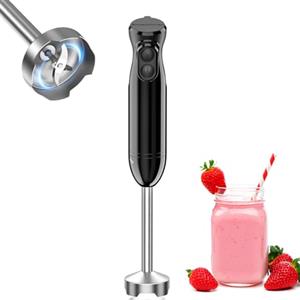 Bonsenkitchen Frullatore a Immersione 1000 W in Acciaio Inossidabile