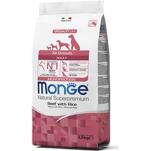 MONGE SPECIALITY LINE ADULT ALL BREEDS MANZO & RISO 12 KG.