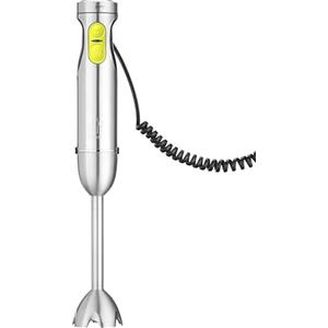HENDI Frullatore ad immersione, asta frullatore: 225mm, velocità regolabile: 8500 a 16500g/min, processa fino a 3L, frullatore a mano, mixer ad immersione, ø65x(H)425mm, 220V/1000W, inox, ABS