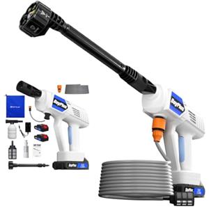 Lucn Idropulitrice elettrica senza fili ad alta potenza lavaggio patio auto Cleaner con 2x1.5Ah batterie 300 Bar