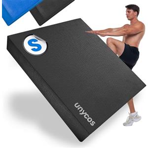 unycos - Cuscinetto di Equilibrio Antiscivolo in TPE Alta Densità, Tappetino Propriocettivo Balance Pad 40×33×5 cm, Supporta 150 kg, per Yoga Pilates Fitness, Core e Mobilità (Nero, S)