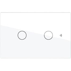 A2ZWORLD Interruttore Led Dimmer Taglio Di Fase, Pannello Touch 2 Tasti, Colore Bianco, WIFI + Bluetooth, APP TUYA Smart Life, 220V 10A, 120X72X38mm Per Scatola 503, IP20