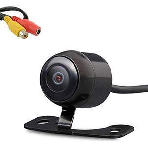 LEXXSON Telecamera Mini 170° CMOS IP68 con Visione Notturna per Anteriore o Retro | DC12V Grandangolo impermeabile visione notturna e sensore CMOS per parcheggio sicuro compatibile con montaggio anteriore o po