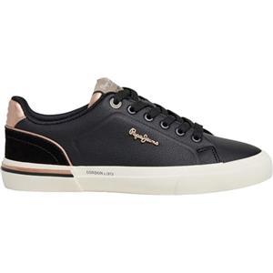 Pepe Jeans Kenton Campus W, Sneak Donna, Nero, 36 EU