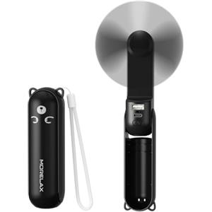 Morelax Mini Ventilatore, Portatile 3 in 1 USB Ricaricabile Silenzioso