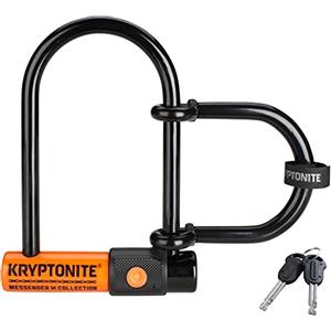 Kryptonite Evolution Messenger Mini+ Lucchetto a U con Estensione | Sicurezza 7/10, Acciaio Temprato da 11 mm, Rivestimento Protettivo, per Biciclette ed E-bike, 1,18 kg, 9,5 x 16,5 cm