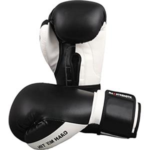 MAXSTRENGTH Guantoni da boxe per allenamento e muay thai, guanti per sparring, kickboxing, combattimento, ideali per sacco da boxe pesante, grappling, doppia estremità Speed Ball e messa a fuoco