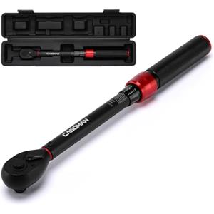 CASOMAN Chiave dinamometrica da 3/8, 5-70 Nm, precisione ± 3%, chiave dinamometrica a 72 denti, per riparazione di biciclette, moto e auto